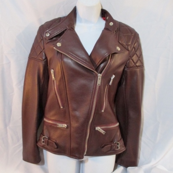Celine Jackets & Blazers - New CELINE ITALY LEATHER Moto Riding jacket coat